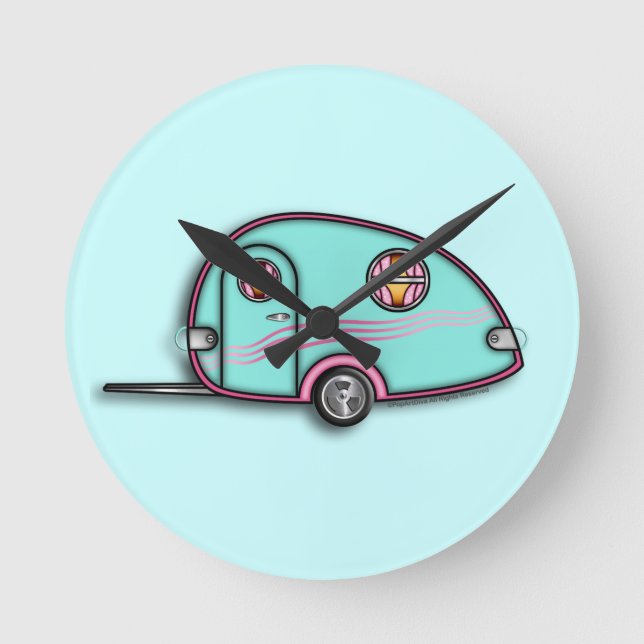 Tear Drop RV Trailer Clocks (Front)