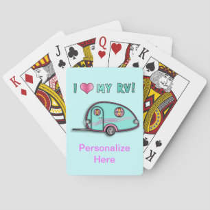 Tear Drop RV Trailer Playing Cards