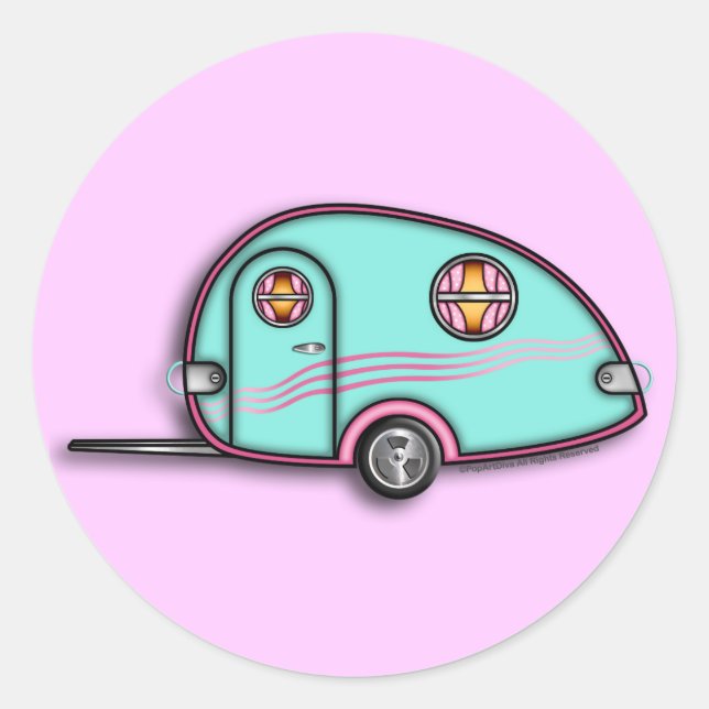 Tear Drop RV Trailer Stickers (Front)