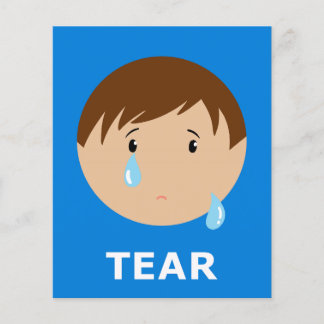 TEAR Flashcard for Initial T 1 Syllable Word