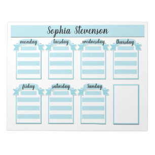 Tear off Calendar, create yourself, blue planner Notepad