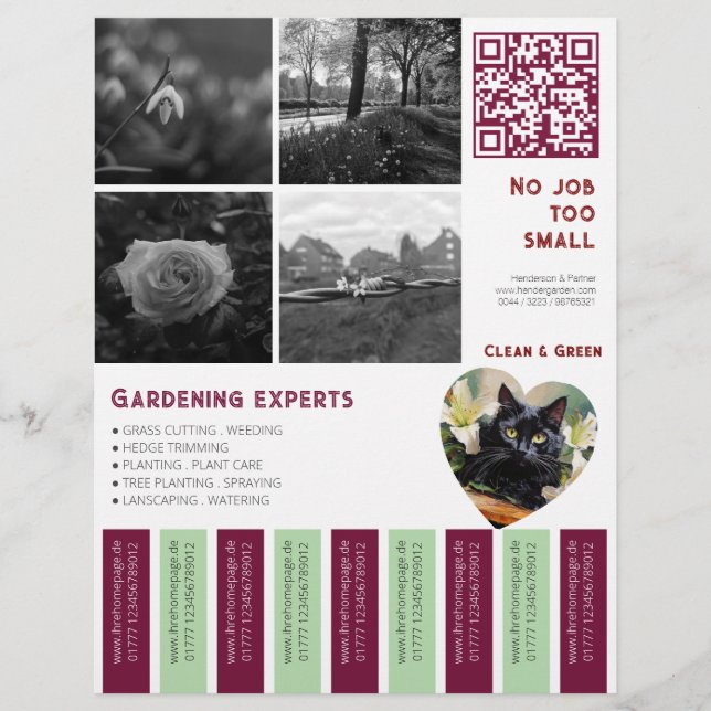 Tear Off Flyer square images tropical Gardening (Front)