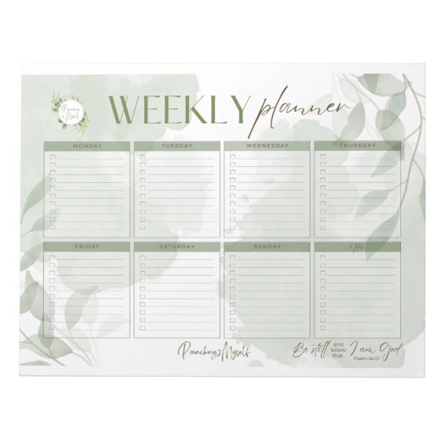 Tear Off Notepad Weekly Planner  (Front)