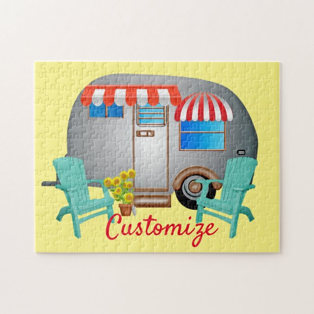 Teardrop Caravan Camper Thunder_Cove  Jigsaw Puzzle (Horizontal)