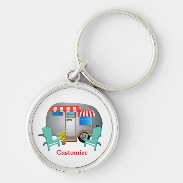 Teardrop Caravan Camper Thunder_Cove Key Ring (Front)
