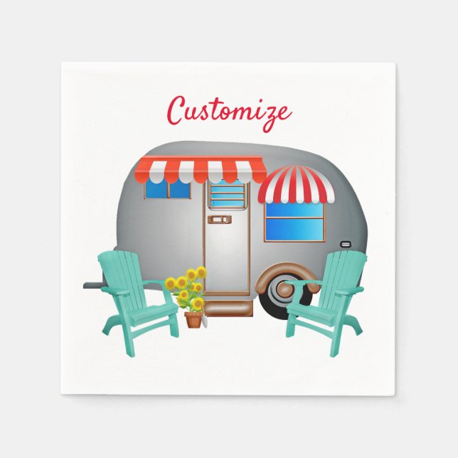 Teardrop Caravan Camper Thunder_Cove  Napkin (Front)