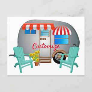 Teardrop Caravan Camper Thunder_Cove  Postcard