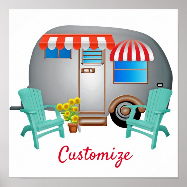 Teardrop Caravan Camper Thunder_Cove Poster (Front)