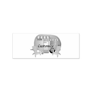 Teardrop Caravan Camper Thunder_Cove Rubber Stamp