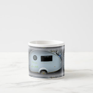 Teardrop gypsy caravan happy glamping espresso cup