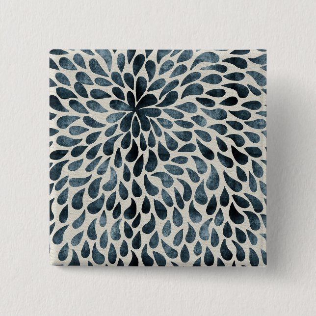 Teardrop Petals 15 Cm Square Badge (Front)