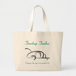 Teardrop Trailers Green Version Large Tote Bag