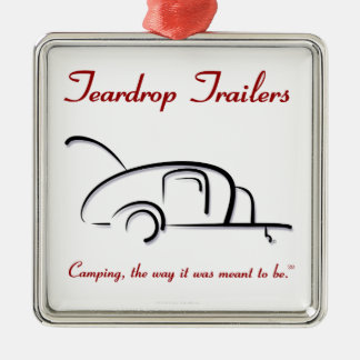 Teardrop Trailers Red Version Metal Tree Decoration
