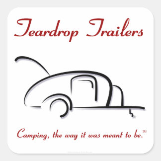Teardrop Trailers Red Version Square Sticker