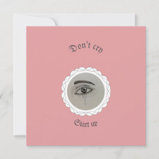 Tearing eye Throw Pillow Holiday Card