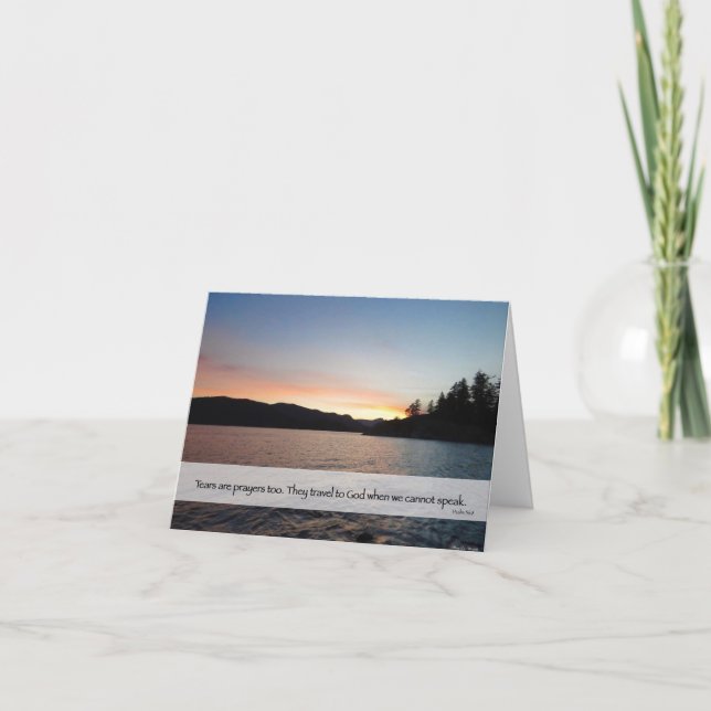 "Tears are Prayers Too" - Scripture Sympathy Card (Front)