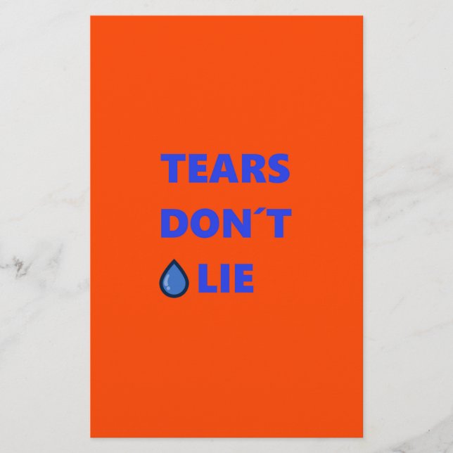 Tears Don't Lie Stationery (Front)