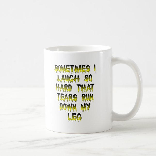 Tears Down My Leg Funny Mug (Right)