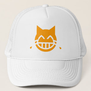 Tears of Joy Emoji Cat Trucker Hat
