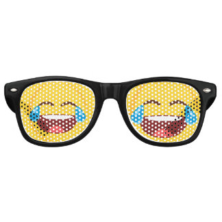 Tears of Joy Emoji Face Retro Sunglasses