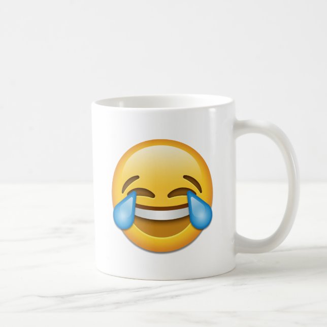 Tears of Joy emoji funny Coffee Mug (Right)