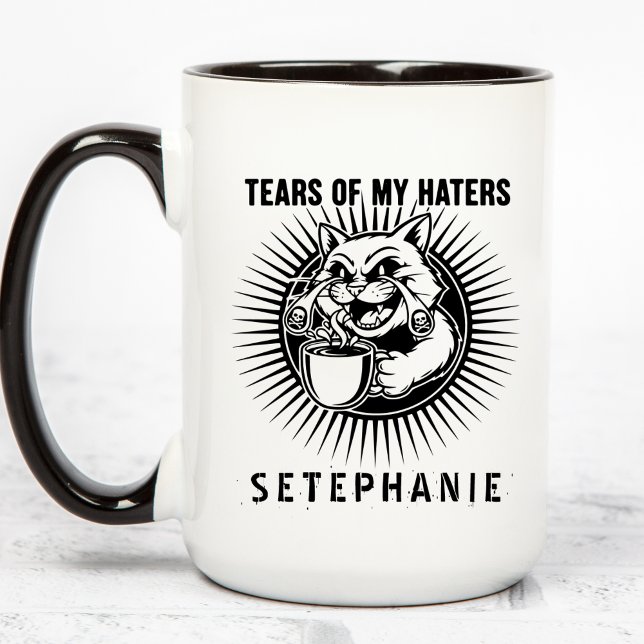 Tears Of My Haters Mug, Funny Cats Mug, Haters Mug (Creator Uploaded)