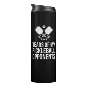Tears of My Pickleball Opponents Custom Name Black Thermal Tumbler