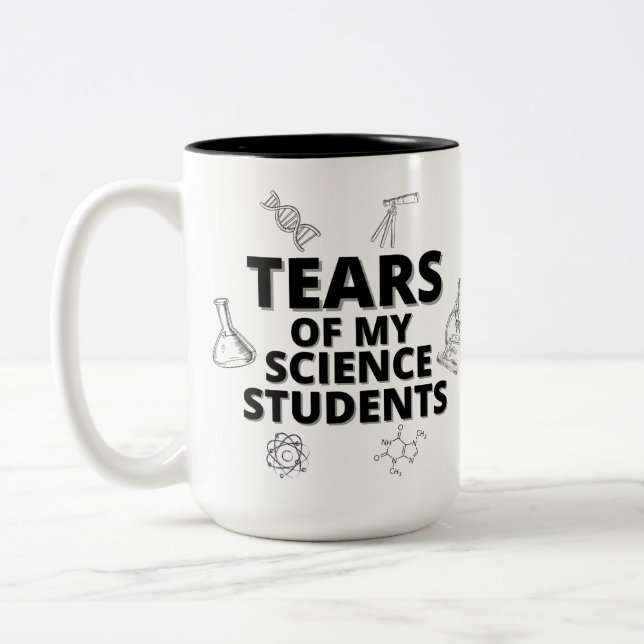 Tears Of My Science Students Teacher Gift Two-Tone Coffee Mug (Left)