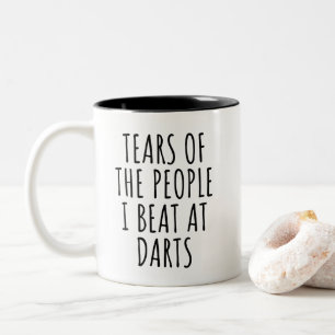 Tears Of People I Beat At Darts Two-Tone Coffee Mug