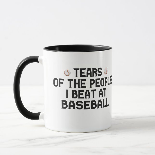 Tears Of The People I Beat At Baseball Funny Mug (Left)