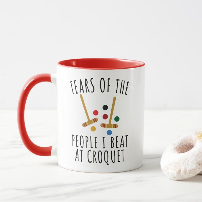 Tears of the People I Beat at Croquet Mug (With Donut)