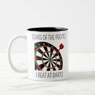 Tears Of The People I Beat At Darts Two-Tone Coffee Mug