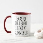 Tears of the People I Beat at Rummikub Mug<br><div class="desc">The "Tears of the People I Beat at Rummikub" design is a powerful way to celebrate board game and strategic success,  perfect for fans and those who value competition and superior skills. It's a custom Rummikub,  perfect for fun game nights or educational games.</div>