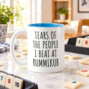 Tears of the People I Beat at Rummikub Two-Tone Coffee Mug