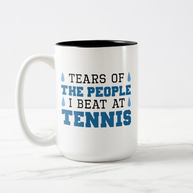 Tears Of The People I Beat At Tennis Two-Tone Coffee Mug (Left)