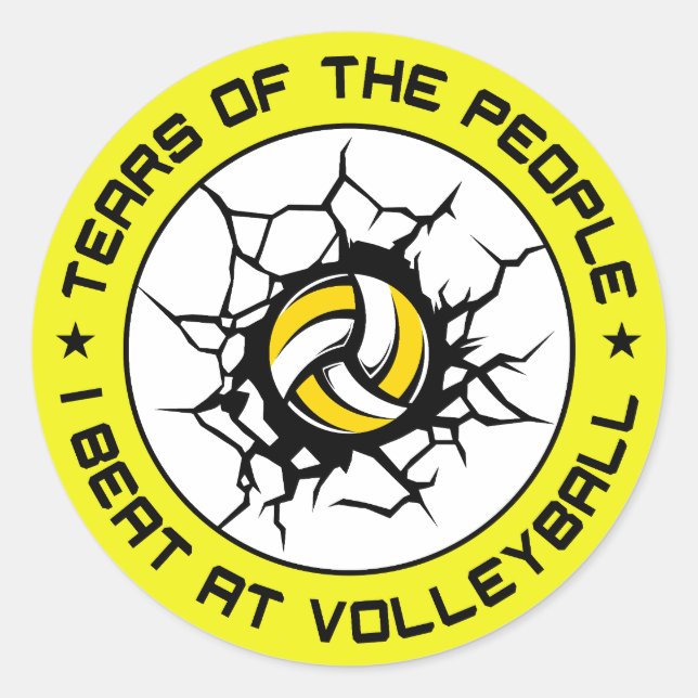 Tears Of The People I Beat At Volleyball, Sport Classic Round Sticker (Front)