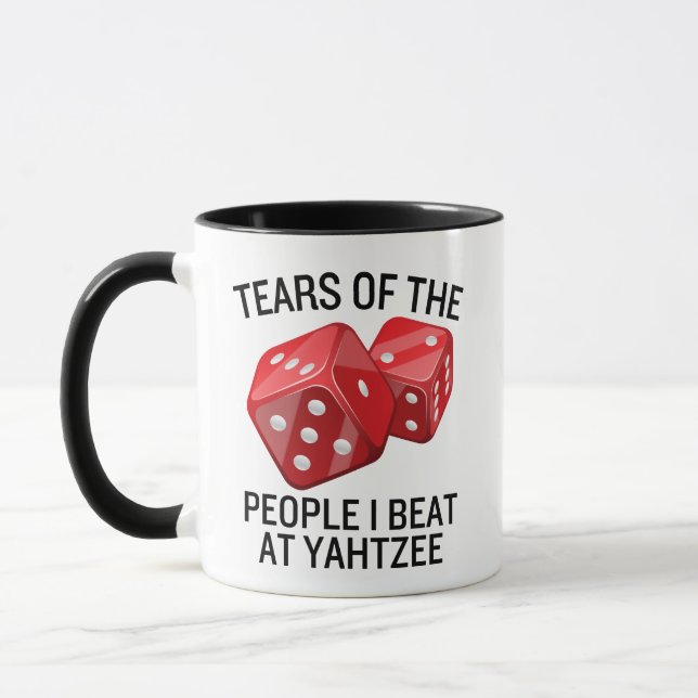 Tears of the People I Beat at Yahtzee Funny Mug (Left)