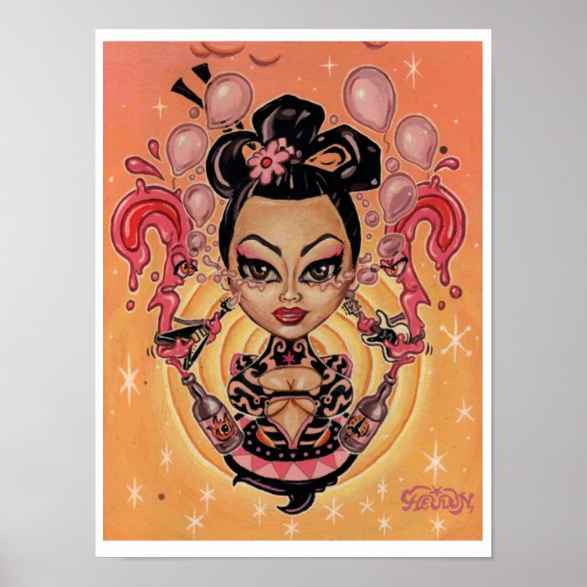 'Tears to Balloons' art print - (pop surreal art) (Front)