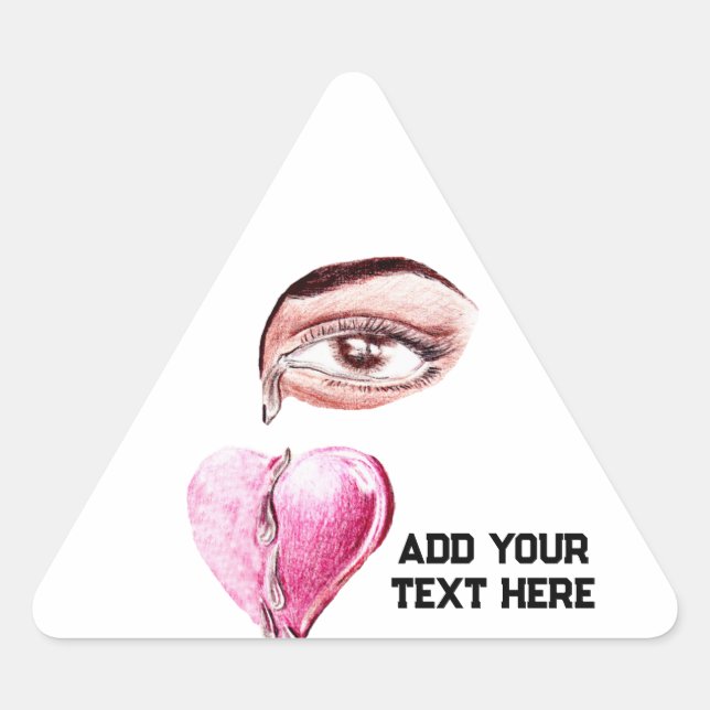 Tears to the Heart_ Triangle Sticker (Front)