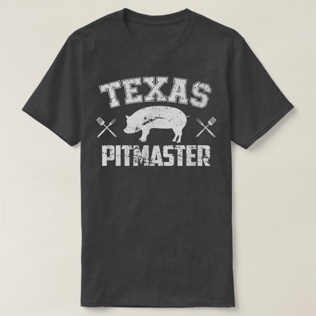 Teas Barbecue Pitmaster   Pit BBQ Competition  T-Shirt (Design Front)