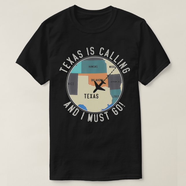 Teas Is Calling And I Must Go Teas State  T-Shirt (Design Front)