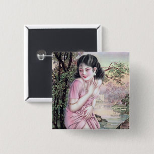 Tease in Stream Oasis by Shanghai China Girl 15 Cm Square Badge