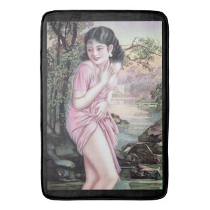 Tease in Stream Oasis by Shanghai China Girl Bath Mat