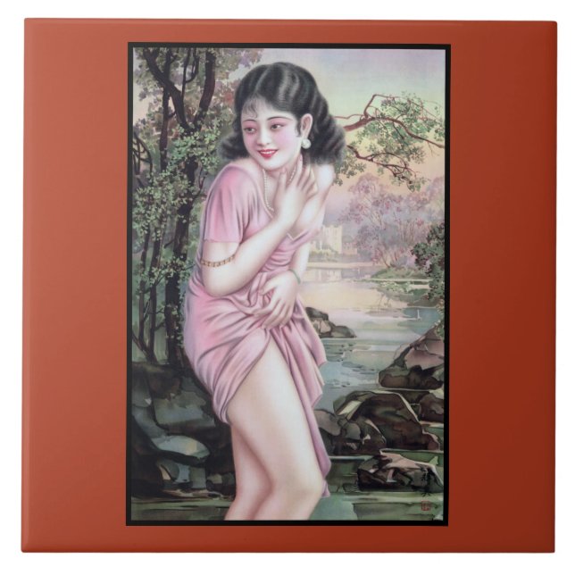 Tease in Stream Oasis by Shanghai China Girl Ceramic Tile (Front)