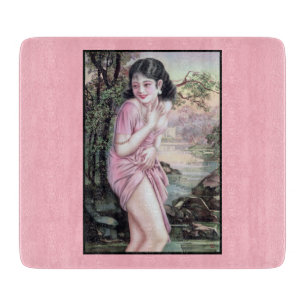 Tease in Stream Oasis by Shanghai China Girl Cutting Board