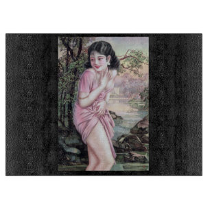 Tease in Stream Oasis by Shanghai China Girl Cutting Board