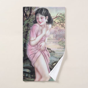 Tease in Stream Oasis by Shanghai China Girl Hand Towel