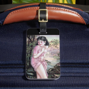 Tease in Stream Oasis by Shanghai China Girl Luggage Tag