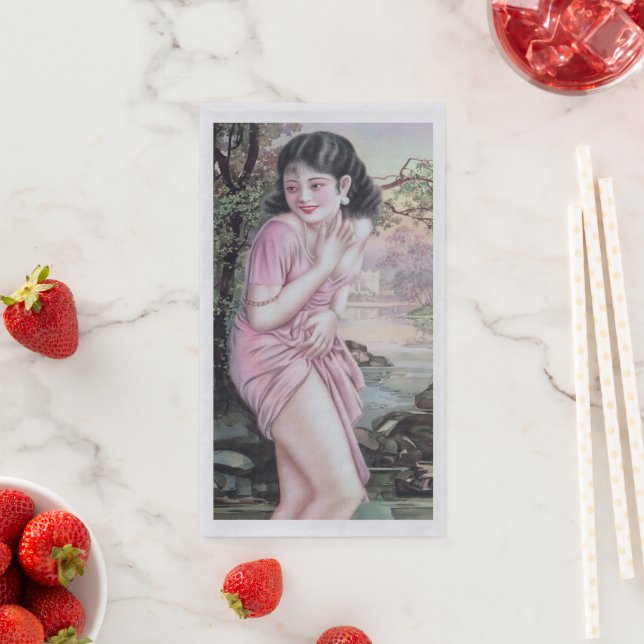 Tease in Stream Oasis by Shanghai China Girl Napkin (Insitu)