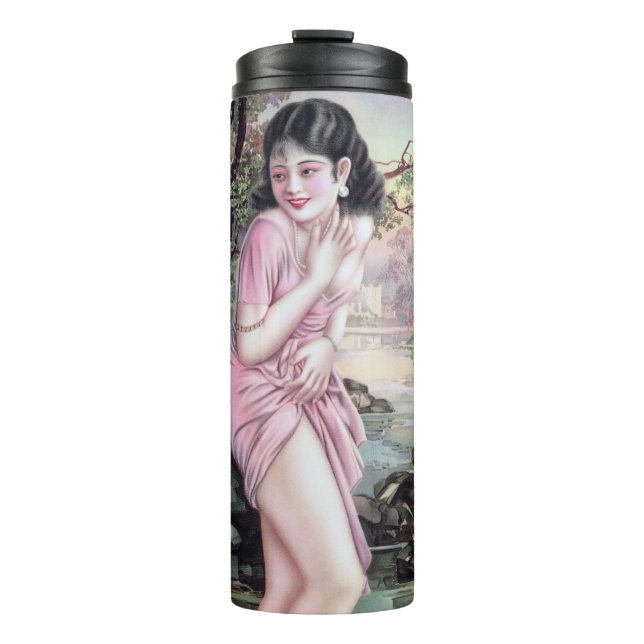 Tease in Stream Oasis by Shanghai China Girl Thermal Tumbler (Front)